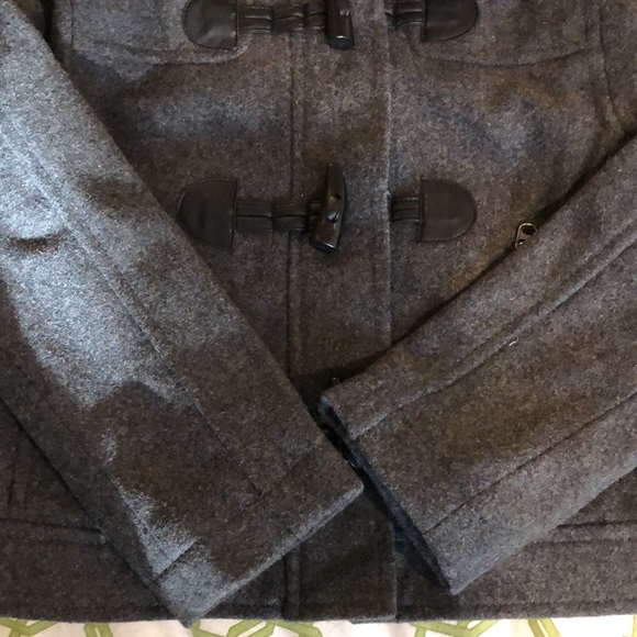 GAP Kids Toddler Wool Toggle Coat Hooded Gray Girls Size 4-5 - Picture 7 of 14